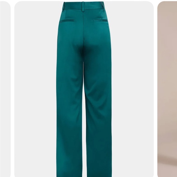 Favorite Daughter THE SATIN FAVORITE PANT // Dark Teal - Picture 4 of 11